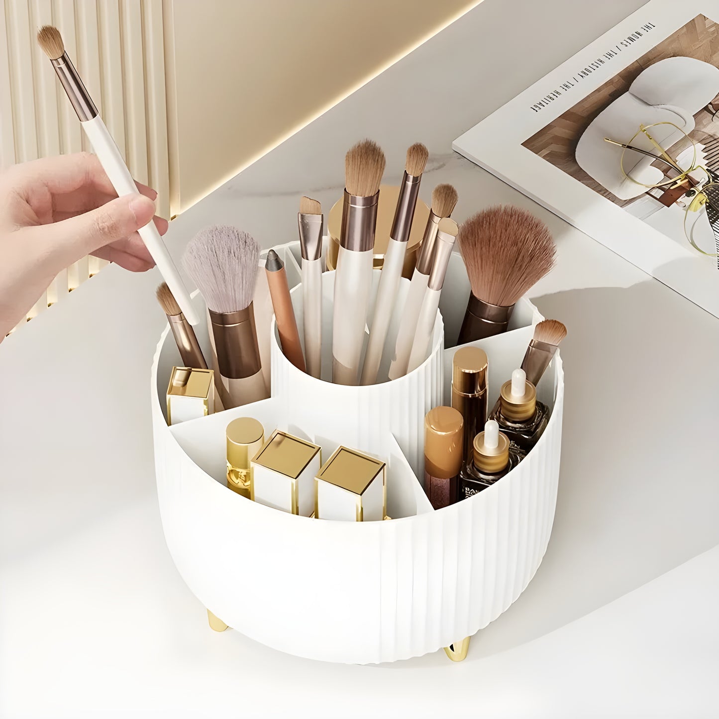 GlamTurn™ 360° Rotating Makeup Organizer by Humidly®