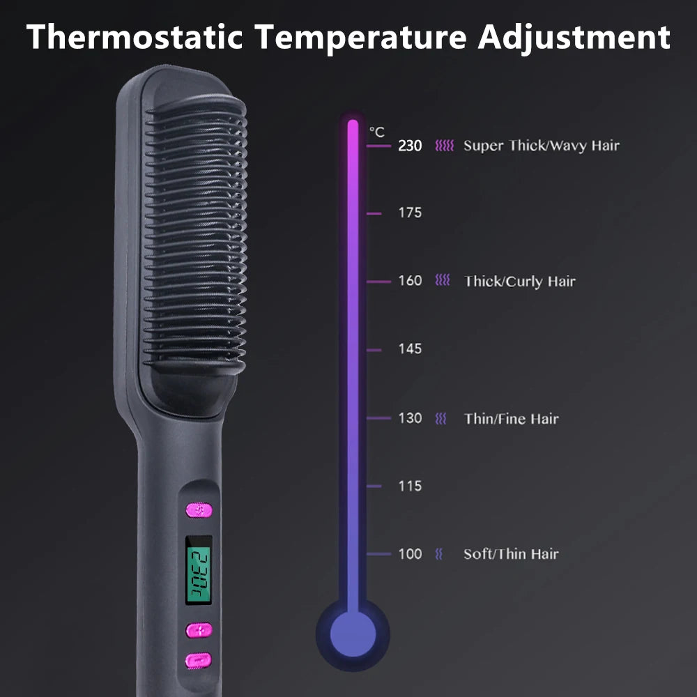 StylePremium™ by HUMIDLY® Cordless Hair Straightening Comb