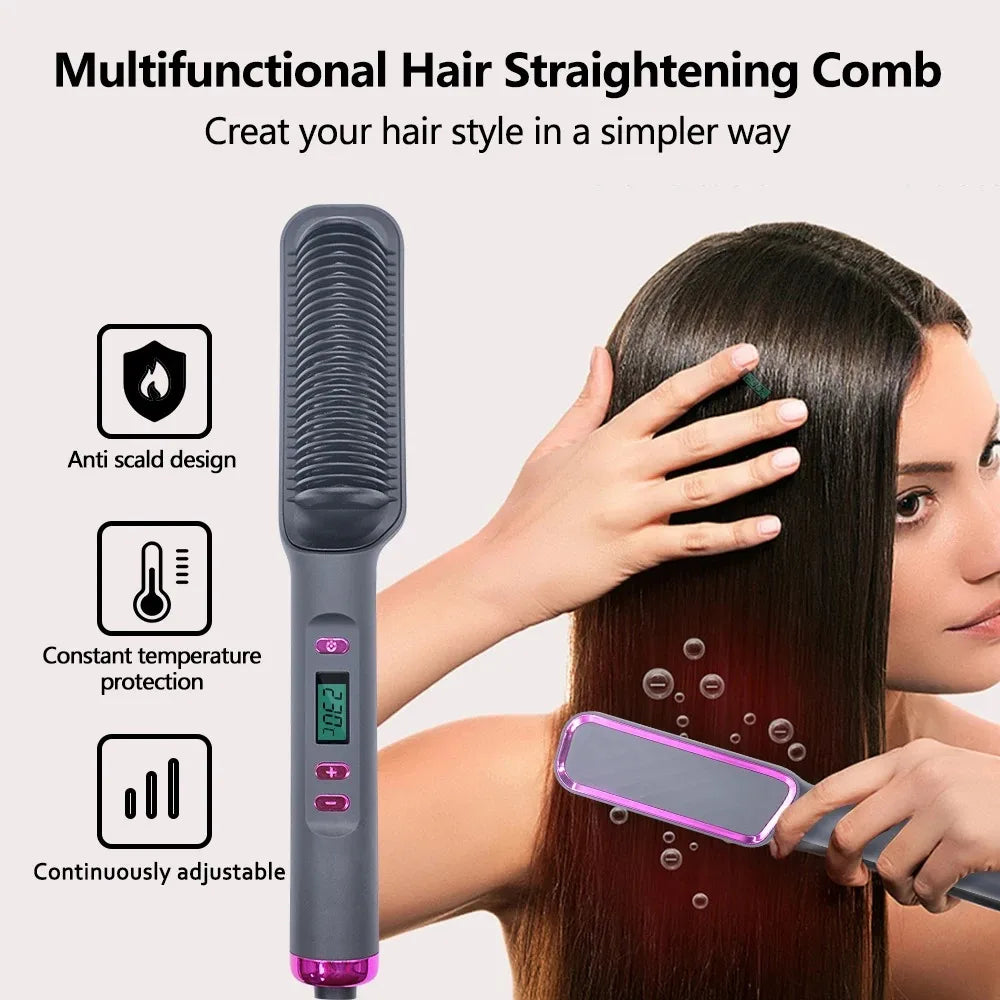 StylePremium™ by HUMIDLY® Cordless Hair Straightening Comb